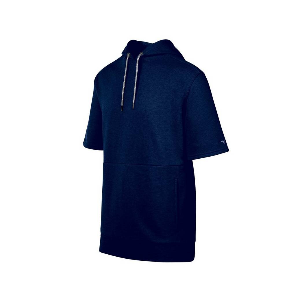 Panske Mikina Mizuno Game Time Short Sleeve Námornícka Modrá Vypredaj JRXA69814